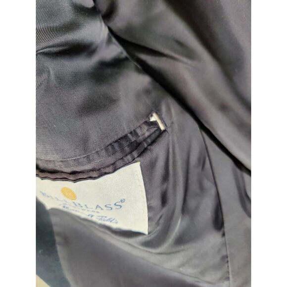 Bill Blass Cashmere Jacket Mens 42 R Black Sport Coat Blazer 3-Button USA Made - Picture 9 of 14